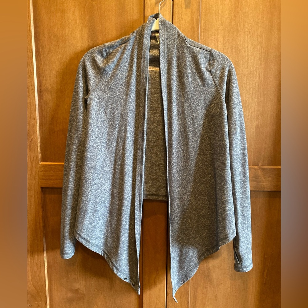 Ivivva by Lululemon heathered gray wrap sweater